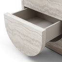 Yasmine - Modern Faux Travertine Nightstand, view 7