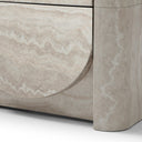 Yasmine - Modern Faux Travertine Nightstand, view 8