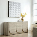 Yasmine - Modern Faux Travertine Dresser, view 2