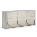 Yasmine - Modern Faux Travertine Dresser, view 5