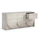 Yasmine - Modern Faux Travertine Dresser, view 6