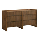 Reveal - Modern Beige Fabric + Walnut 4-Piece Bedroom Set, view 4