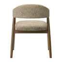 Lox - Mid-Century Modern Tan Fabric + Walnut Dining Chair, view 3