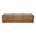 Nouveau Santorini - Outdoor Light Brown Olefin Fabric + Natural Teak Sofa