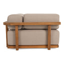 Saint Croix - Outdoor Light Brown Olefin Fabric + Teak 3-Piece Modular Sofa Set, view 3
