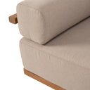 Saint Croix - Outdoor Light Brown Olefin Fabric + Teak 3-Piece Modular Sofa Set, view 6