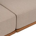 Saint Croix - Outdoor Light Brown Olefin Fabric + Teak 3-Piece Modular Sofa Set, view 7