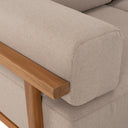 Saint Croix - Outdoor Light Brown Olefin Fabric + Teak 3-Piece Modular Sofa Set, view 8
