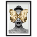 Golden Wings Mask | Hand Embellished & Sculptural Feathers
