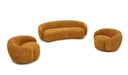 Andrew - Modern Orange Fabric Sofa Set