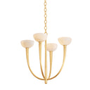 Vintage Gold Leaf Maywood Chandelier 22.75" by Hudson Valley