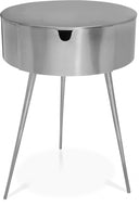 Bali 16" Iron Side Table - Silver