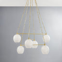 Aged Brass Asbury Park Chandelier 38" by Hudson Valley, view 3