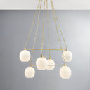 Aged Brass Asbury Park Chandelier 38" by Hudson Valley, view 2