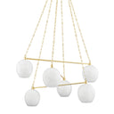 Aged Brass Asbury Park Chandelier 38" by Hudson Valley