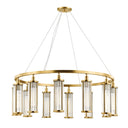 Aged Brass Marley Chandelier 42.5" by Hudson Valley