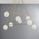 Aged Brass Asbury Park Chandelier 54.5" by Hudson Valley, view 3