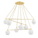 Aged Brass Asbury Park Chandelier 54.5" by Hudson Valley