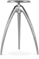 Clara Aluminum Adjustable Bar / Counter Stool - Silver