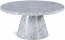 Omni 36" Faux Marble Coffee Table - White