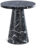 Omni 20" Faux Marble End / Side Table - Black
