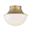 Aged Brass Lettie Flush Mount 10.75" by Hudson Valley