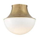 Aged Brass Lettie Flush Mount 14.75" by Hudson Valley
