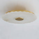 Aged Brass Highland Falls Flush Mount 16" by Hudson Valley, view 3