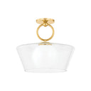 Aged Brass Elmsford Semi Flush 16" by Hudson Valley