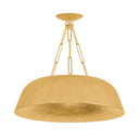 Vintage Gold Leaf Highmount Chandelier 20" by Hudson Valley