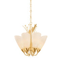 Vintage Gold Leaf Forest Glen Chandelier 26" by Hudson Valley