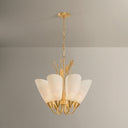 Vintage Gold Leaf Forest Glen Chandelier 26" by Hudson Valley, view 2