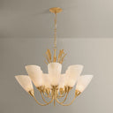 Vintage Gold Leaf Forest Glen Chandelier 42.25" by Hudson Valley, view 4