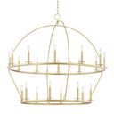 Aged Brass Howell Chandelier 47" x 42.25" by Hudson Valley