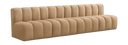 Arc 119" Velvet Upholstered 4pc. Modular Sectional - Camel