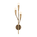 Patina Gold Leaf Labra Wall Sconce 5.75" by Hudson Valley