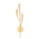Vintage Gold Leaf Labra Wall Sconce 5.75" by Hudson Valley