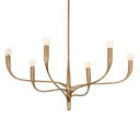 Patina Gold Leaf Labra Chandelier 36.75" by Hudson Valley