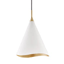 Gold Leaf Martini Pendant 13" x 18.5" by Hudson Valley