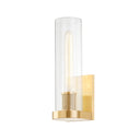 Aged Brass Porter Wall Sconce 4.25" by Hudson Valley
