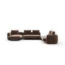 Overlap Sectional - Left-Facing Chaise, Large - Nero Marquina Marble by Caracole