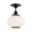 Old Bronze Canton Semi Flush 9" by Hudson Valley