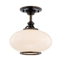 Old Bronze Canton Semi Flush 12" by Hudson Valley