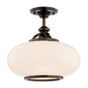 Old Bronze Canton Semi Flush 15" by Hudson Valley