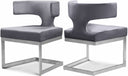 Alexandra Velvet Upholstered Dining Chair - Grey