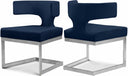 Alexandra Velvet Upholstered Dining Chair - Blue