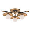 Aged Brass Julien Semi Flush 13" by Hudson Valley