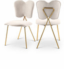 Angel Velvet Upholstered Dining Chair - Cream