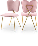 Angel Velvet Upholstered Dining Chair - Pink