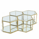 Sei Glass And Steel 4pc. Modular Coffee Table - Gold